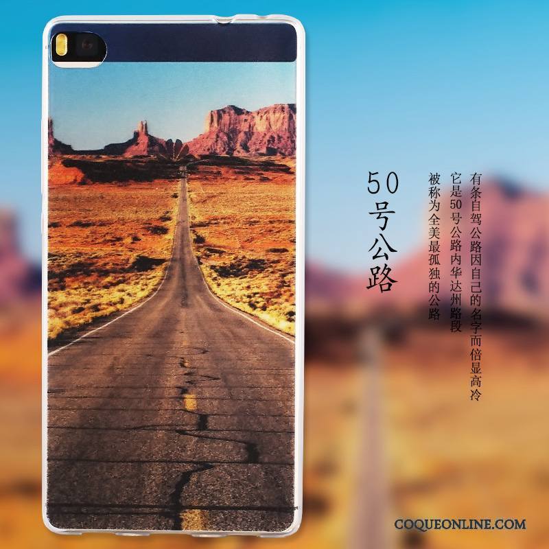 Huawei P8 Protection Coque Peinture De Téléphone Étui Haute Bleu