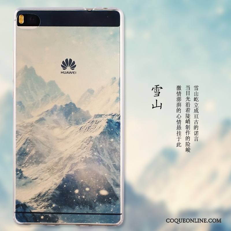 Huawei P8 Protection Coque Peinture De Téléphone Étui Haute Bleu