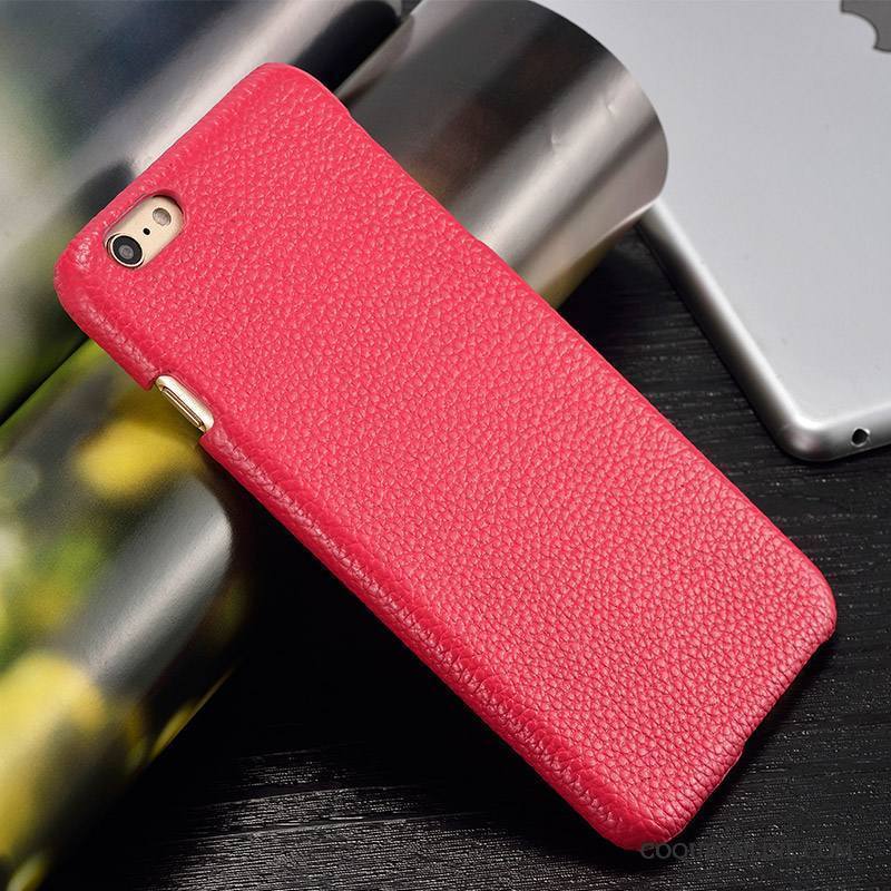 Huawei P8 Étui En Cuir Coque De Téléphone Difficile Cuir Véritable Rouge Protection Couvercle Arrière