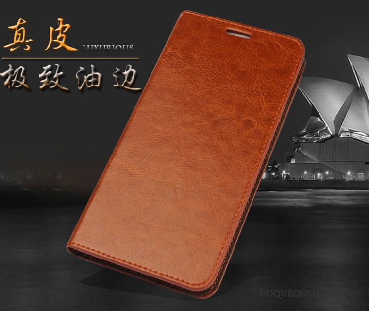 Huawei P8 Étui En Cuir Cuir Véritable Coque De Téléphone Portefeuille Protection