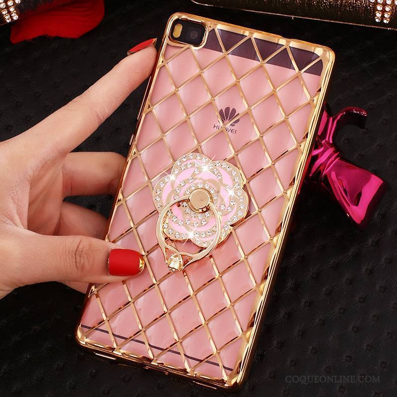 Huawei P8 Étui Strass Or Protection Dessin Animé Fluide Doux Coque De Téléphone