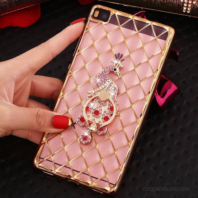 Huawei P8 Étui Strass Or Protection Dessin Animé Fluide Doux Coque De Téléphone