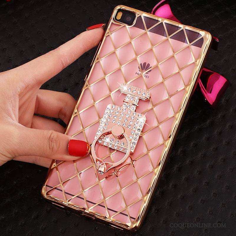 Huawei P8 Étui Strass Or Protection Dessin Animé Fluide Doux Coque De Téléphone