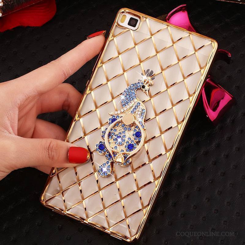 Huawei P8 Étui Strass Or Protection Dessin Animé Fluide Doux Coque De Téléphone