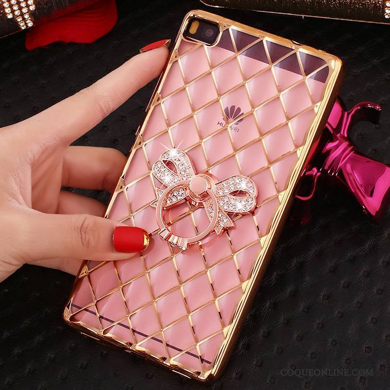 Huawei P8 Étui Strass Or Protection Dessin Animé Fluide Doux Coque De Téléphone