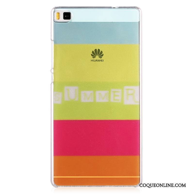 Huawei P8 Étui Téléphone Portable Vert Difficile Peinture Coque Protection