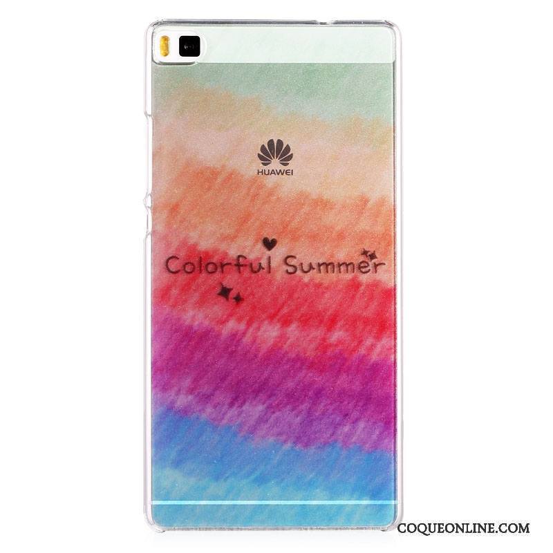 Huawei P8 Étui Téléphone Portable Vert Difficile Peinture Coque Protection