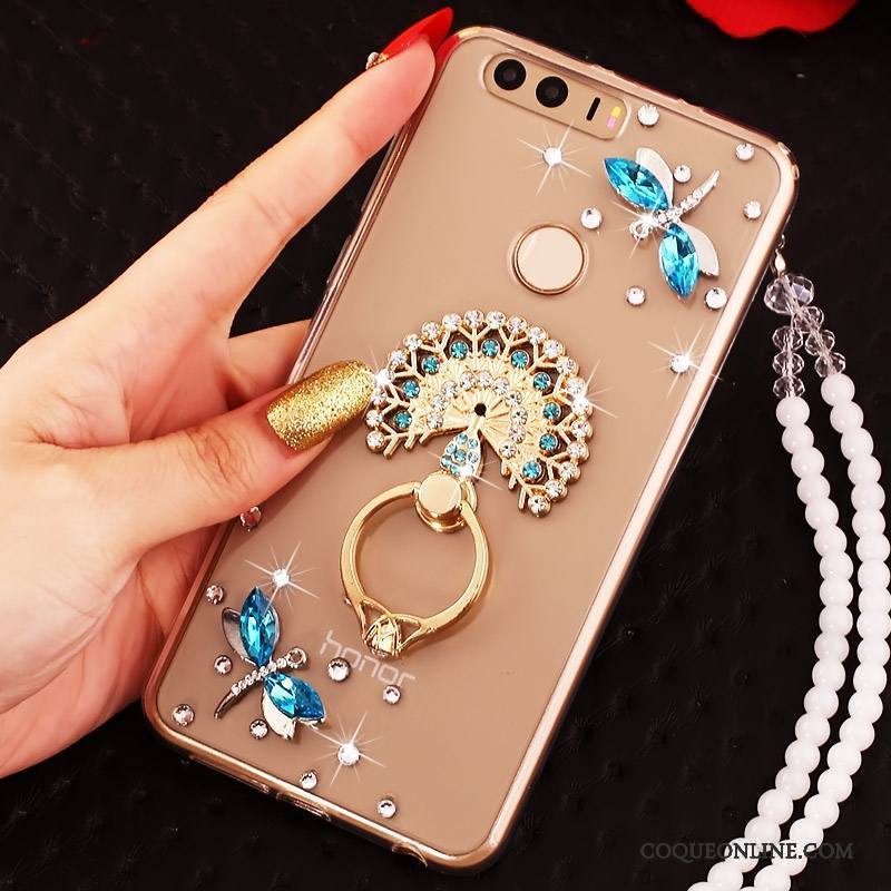 Huawei P9 Coque Anneau Étui Tout Compris Silicone Ornements Suspendus Incassable Strass