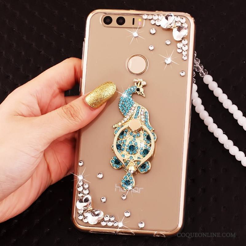 Huawei P9 Coque Anneau Étui Tout Compris Silicone Ornements Suspendus Incassable Strass