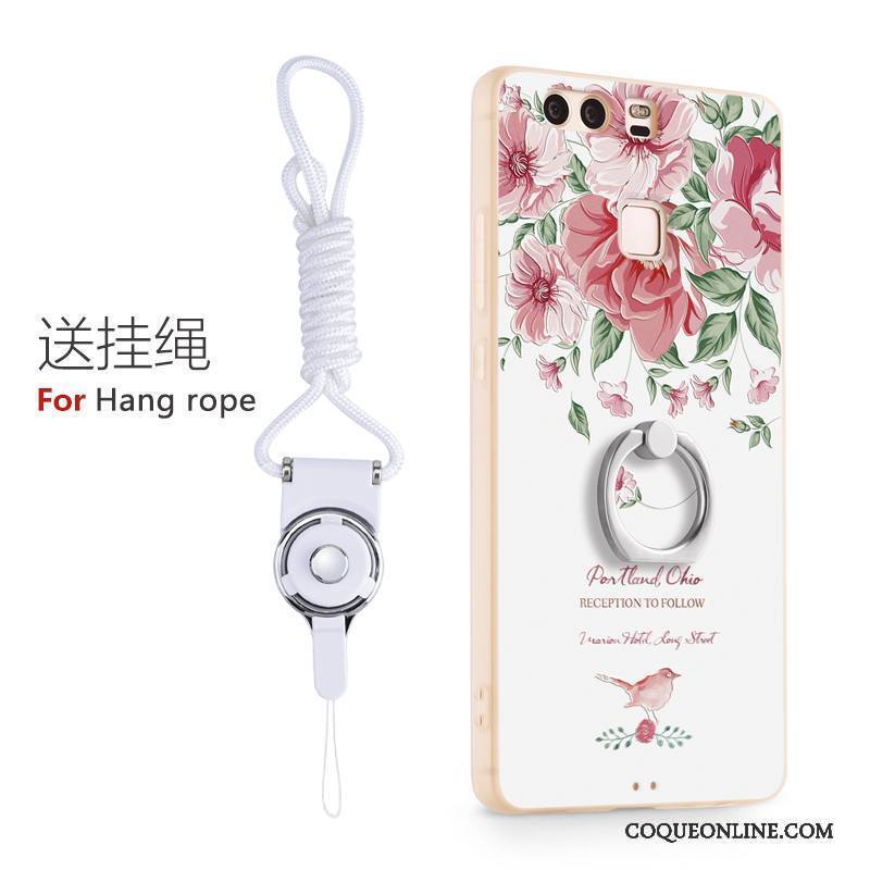 Huawei P9 Coque Créatif Étui Une Agrafe Personnalité Charmant Bleu Clair Dessin Animé