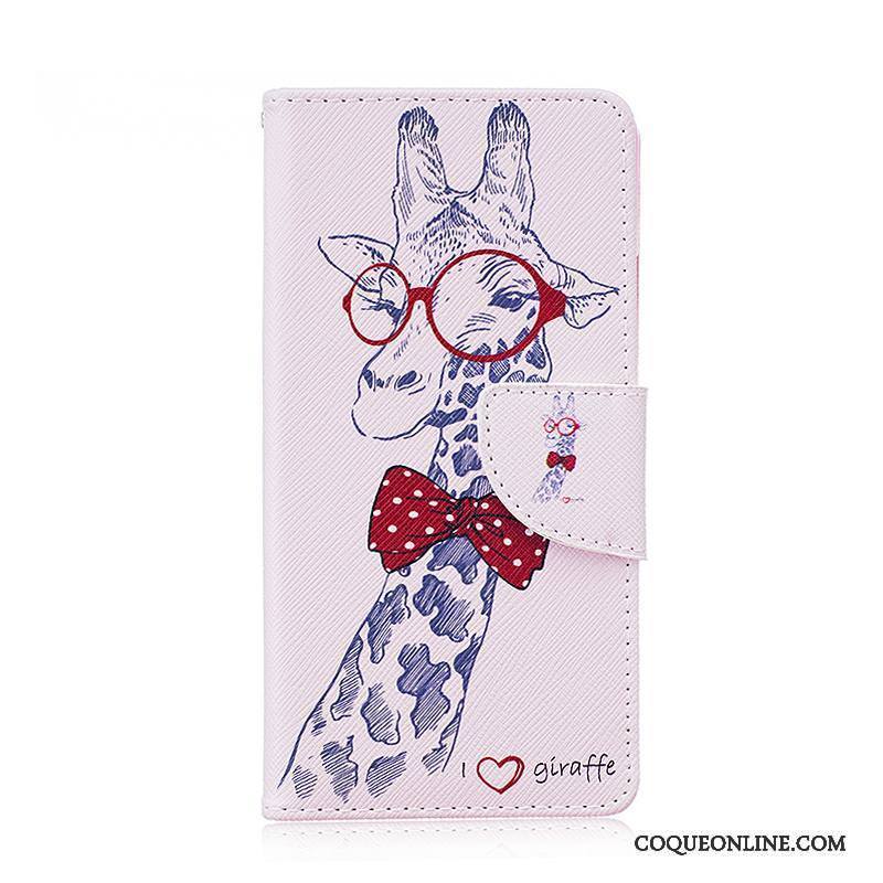 Huawei P9 Coque De Téléphone Dessin Animé Étui En Cuir Housse Noir Peinture Protection