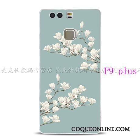 Huawei P9 Coque De Téléphone Protection Gaufrage Étui Support Tout Compris Vert