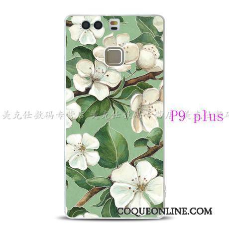 Huawei P9 Coque De Téléphone Protection Gaufrage Étui Support Tout Compris Vert