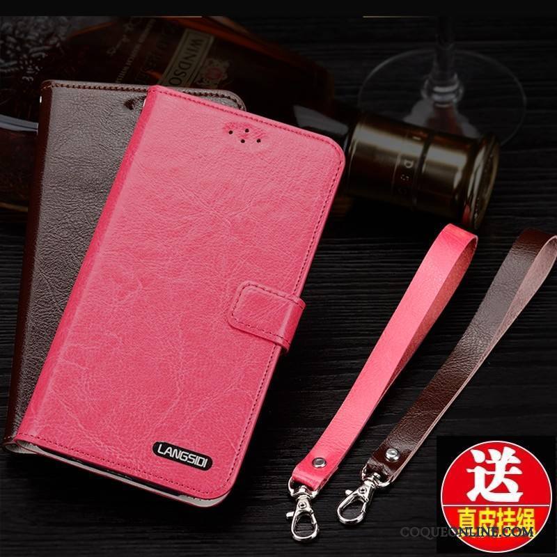 Huawei P9 Coque Luxe Cuir Véritable Incassable Tout Compris Clamshell Protection Étui