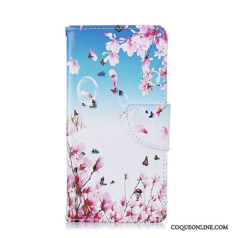 Huawei P9 Coque Peinture Housse Protection Étui Dessin Animé Violet Étui En Cuir