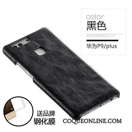 Huawei P9 Coque Personnalisé Cuir Véritable Couvercle Arrière Incassable Tendance Personnalité Kaki