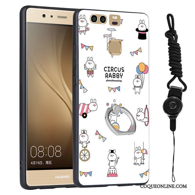 Huawei P9 Coque Étui Rose Protection Tendance Difficile Peinture Ornements Suspendus