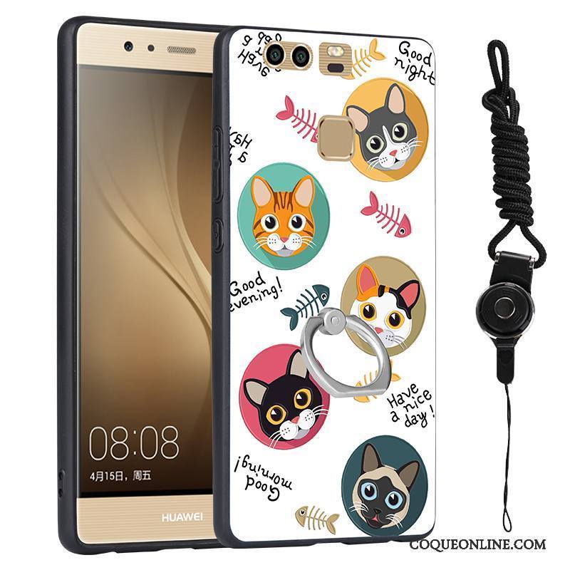 Huawei P9 Coque Étui Rose Protection Tendance Difficile Peinture Ornements Suspendus