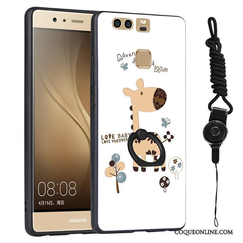 Huawei P9 Coque Étui Rose Protection Tendance Difficile Peinture Ornements Suspendus