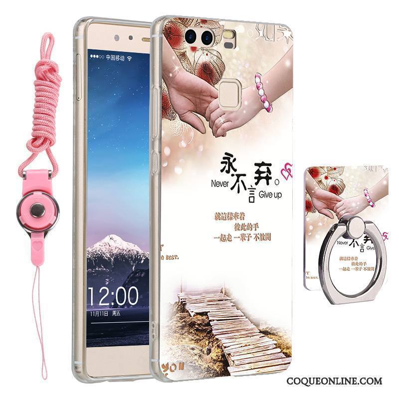 Huawei P9 Dessin Animé Tout Compris Coque Incassable De Téléphone Rose Tendance