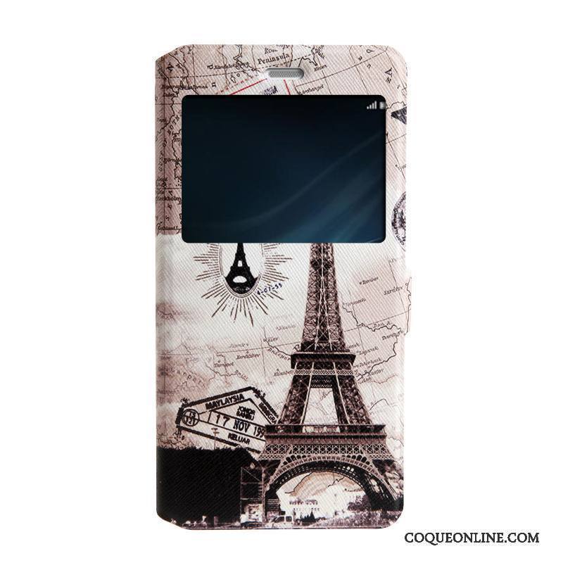 Huawei P9 Lite Coque Peinture Protection Fluide Doux Bleu Étui Housse Ouvrir La Fenêtre