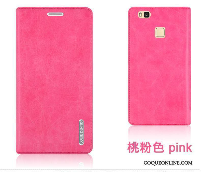 Huawei P9 Lite Coque Étui En Cuir Jeunesse Couvercle Arrière Téléphone Portable Rouge Incassable