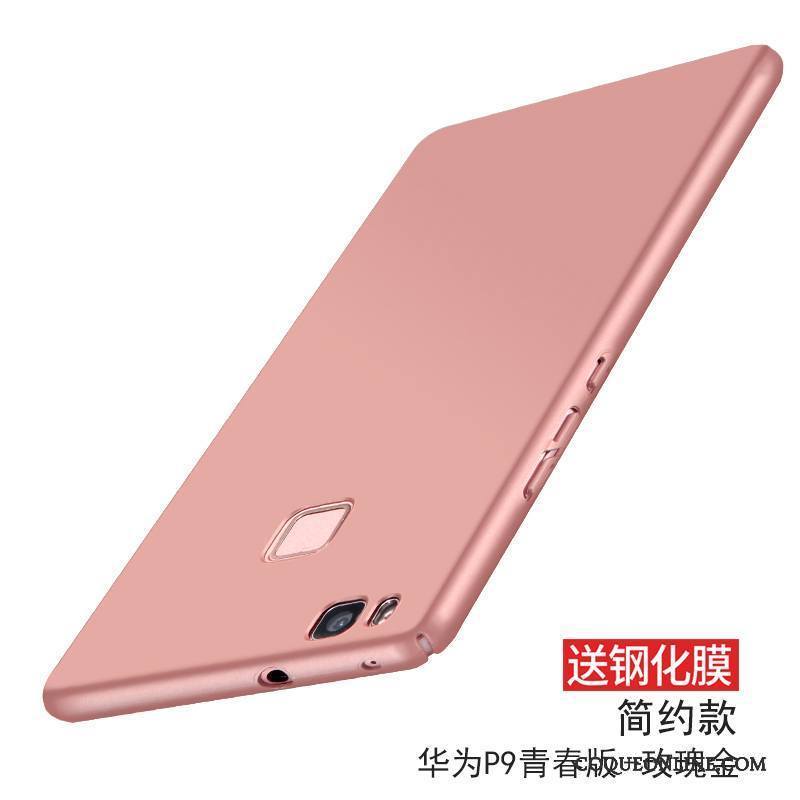 Huawei P9 Lite Difficile Tendance Rose Étui Nouveau Coque Délavé En Daim