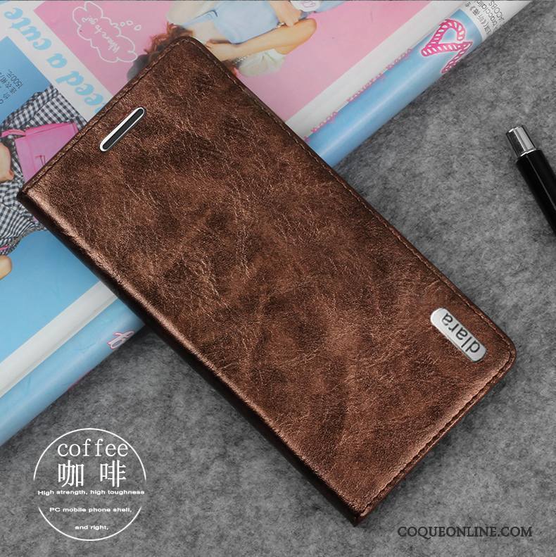 Huawei P9 Lite Jeunesse Protection Coque De Téléphone Marron Étui Étui En Cuir Téléphone Portable