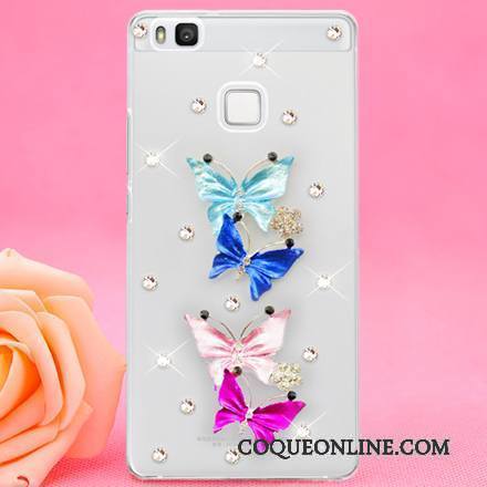 Huawei P9 Lite Ornements Suspendus Protection Coque Jeunesse Strass Étui De Téléphone