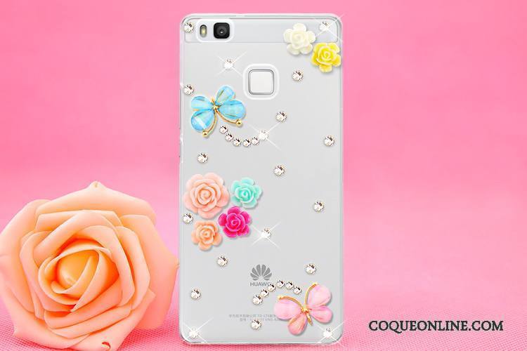 Huawei P9 Lite Ornements Suspendus Protection Coque Jeunesse Strass Étui De Téléphone