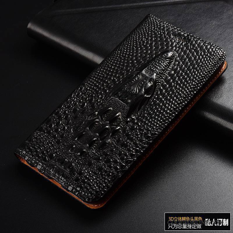 Huawei P9 Noir Étui Housse Cuir Véritable Personnalisé Coque De Téléphone Téléphone Portable