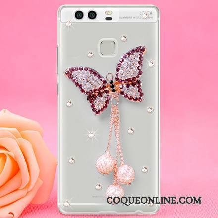 Huawei P9 Plastique Téléphone Portable Strass Protection Tendance Difficile Coque De Téléphone