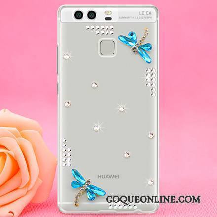 Huawei P9 Plastique Téléphone Portable Strass Protection Tendance Difficile Coque De Téléphone