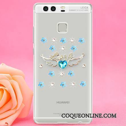 Huawei P9 Plastique Téléphone Portable Strass Protection Tendance Difficile Coque De Téléphone