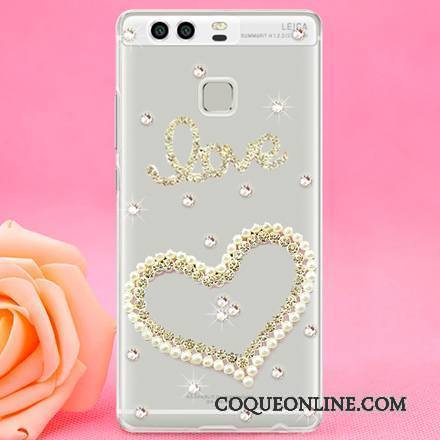 Huawei P9 Plastique Téléphone Portable Strass Protection Tendance Difficile Coque De Téléphone