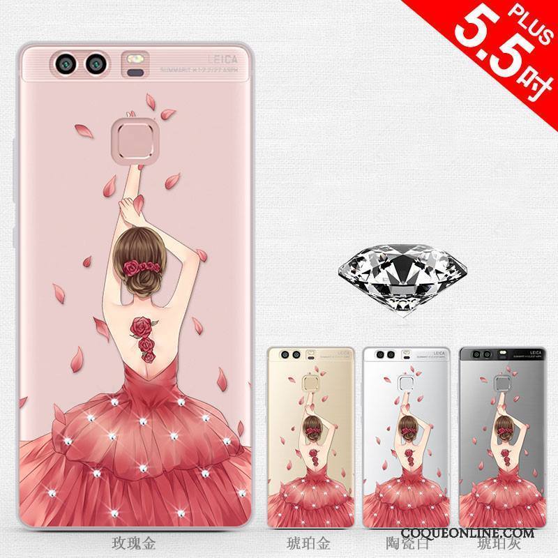 Huawei P9 Plus Coque De Téléphone Incassable Dessin Animé Silicone Étui Charmant Tendance