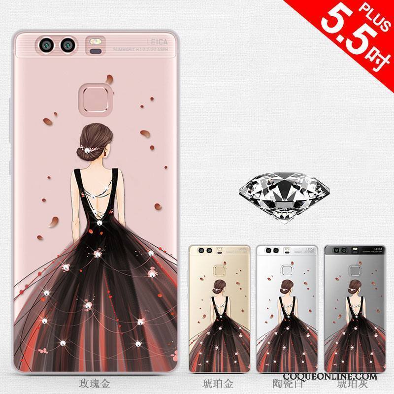 Huawei P9 Plus Coque De Téléphone Incassable Dessin Animé Silicone Étui Charmant Tendance