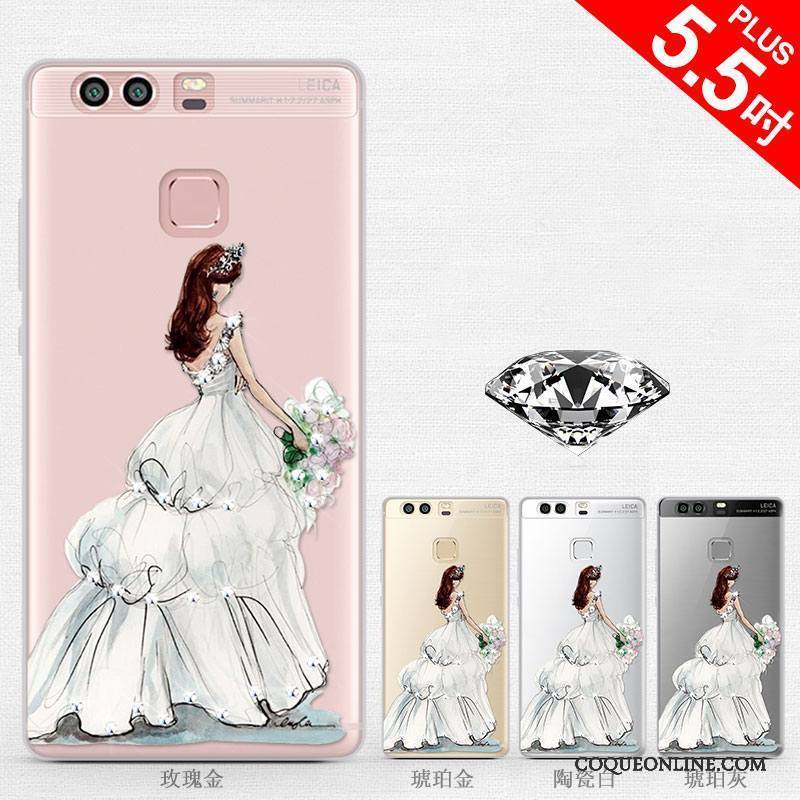 Huawei P9 Plus Coque De Téléphone Incassable Dessin Animé Silicone Étui Charmant Tendance