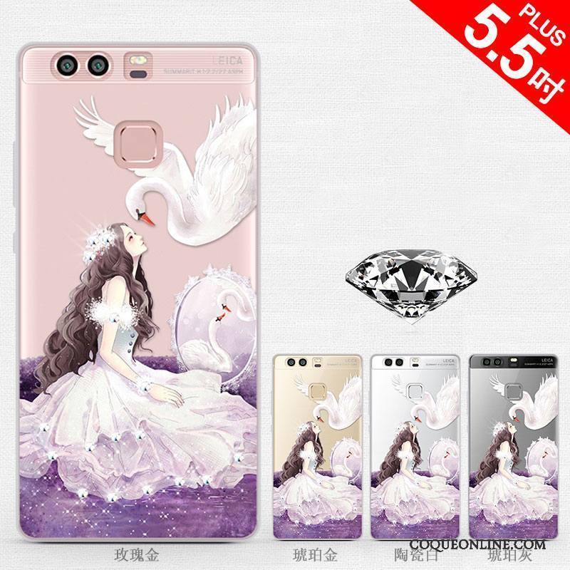 Huawei P9 Plus Coque De Téléphone Incassable Dessin Animé Silicone Étui Charmant Tendance