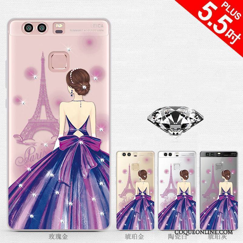 Huawei P9 Plus Coque De Téléphone Incassable Dessin Animé Silicone Étui Charmant Tendance