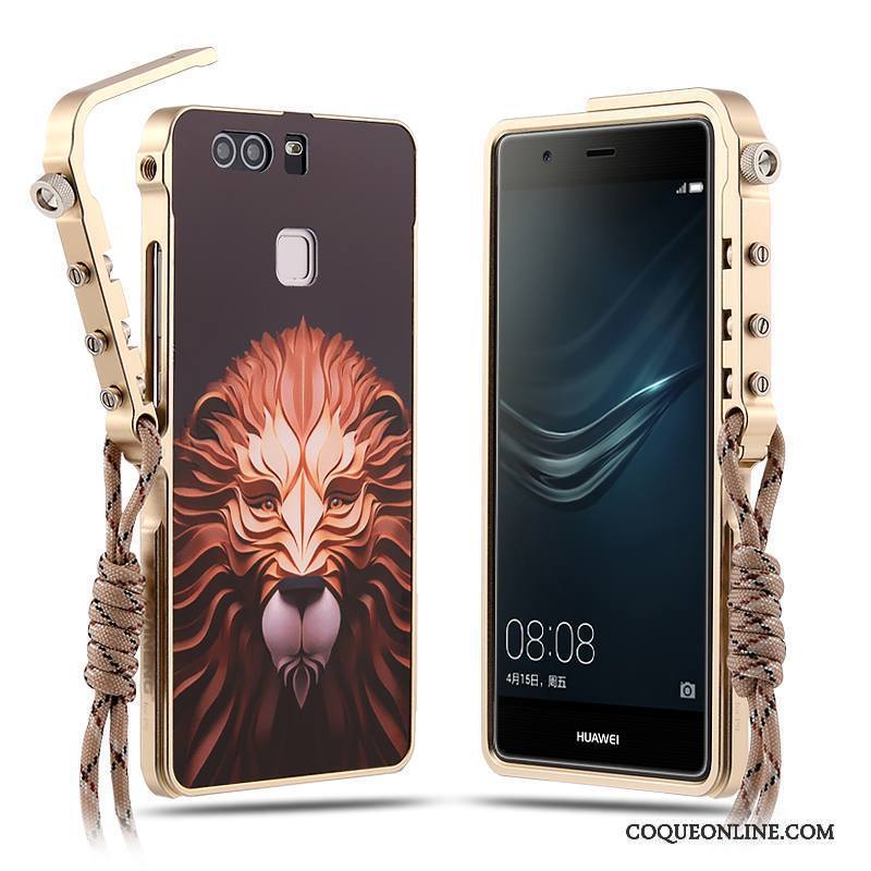 Huawei P9 Plus Coque De Téléphone Protection Métal Tendance Or Personnalité Incassable