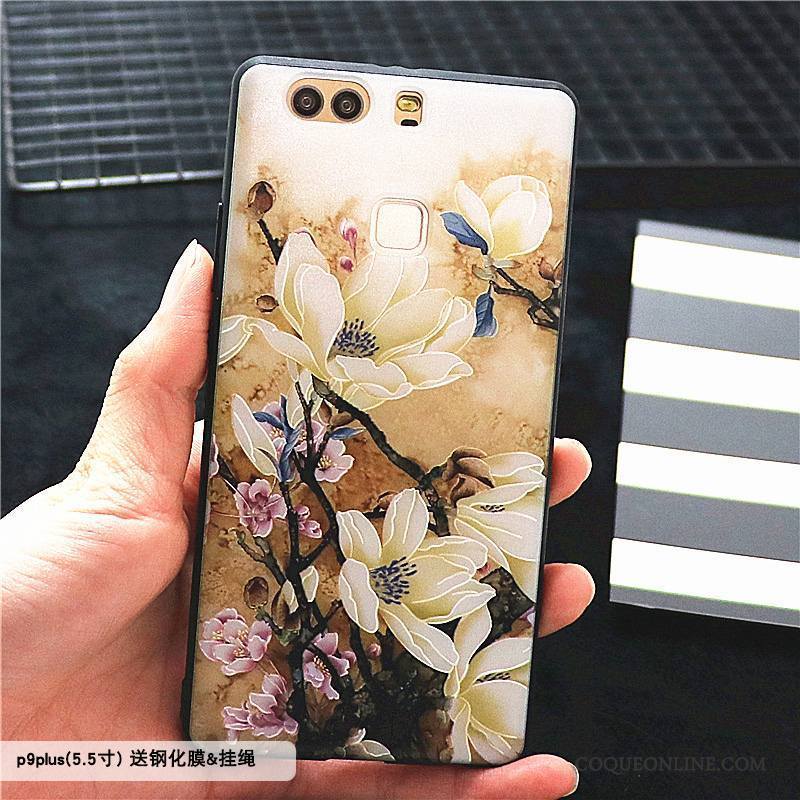 Huawei P9 Plus Coque De Téléphone Protection Tout Compris Violet Étui Gaufrage Incassable