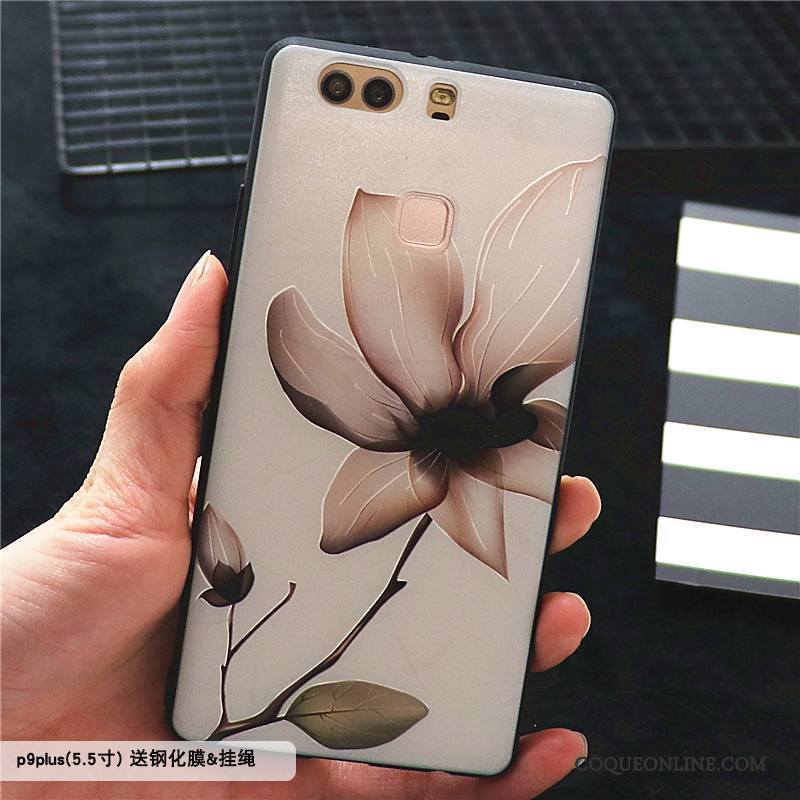 Huawei P9 Plus Coque De Téléphone Protection Tout Compris Violet Étui Gaufrage Incassable