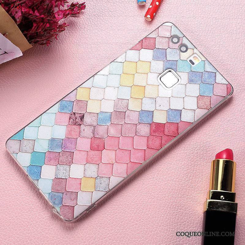 Huawei P9 Plus Coque De Téléphone Transparent Multicolore Tout Compris Original Protection Étui