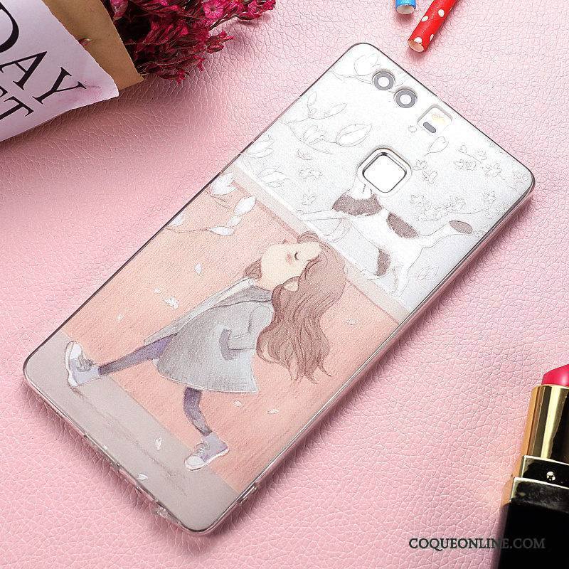 Huawei P9 Plus Coque De Téléphone Transparent Multicolore Tout Compris Original Protection Étui