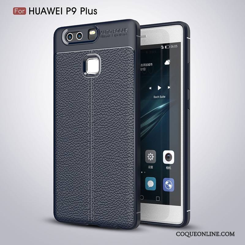 Huawei P9 Plus Coque Fluide Doux Délavé En Daim Gris Business Tendance Incassable Tout Compris