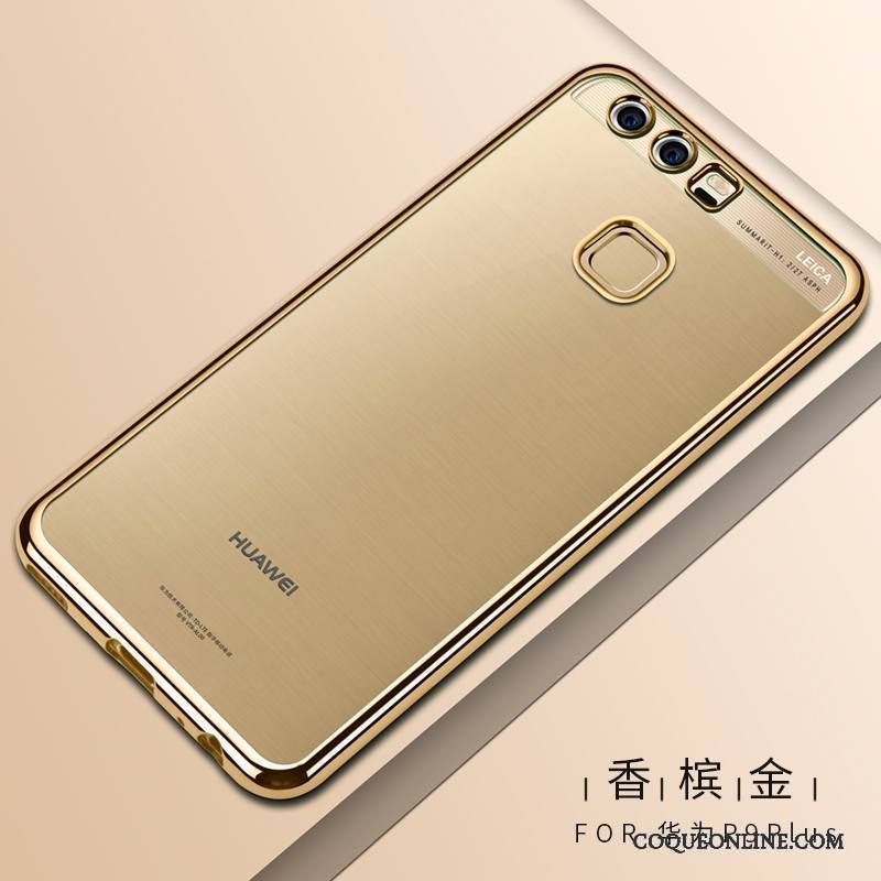 Huawei P9 Plus Coque Fluide Doux Très Mince De Téléphone Or Étui Protection