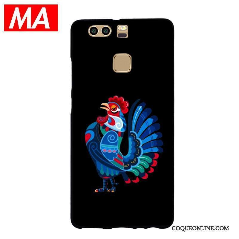 Huawei P9 Plus Coque Poulet Rouge Étui Fluide Doux Protection De Fête Tendance