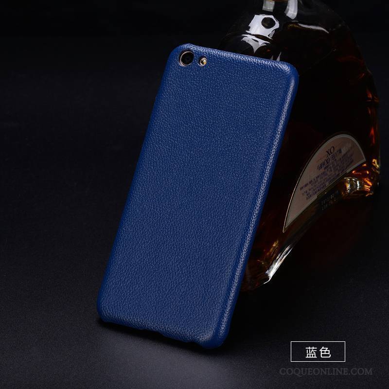 Huawei P9 Plus Cuir Véritable Petit Coque De Téléphone Bleu Étui Couvercle Arrière Protection