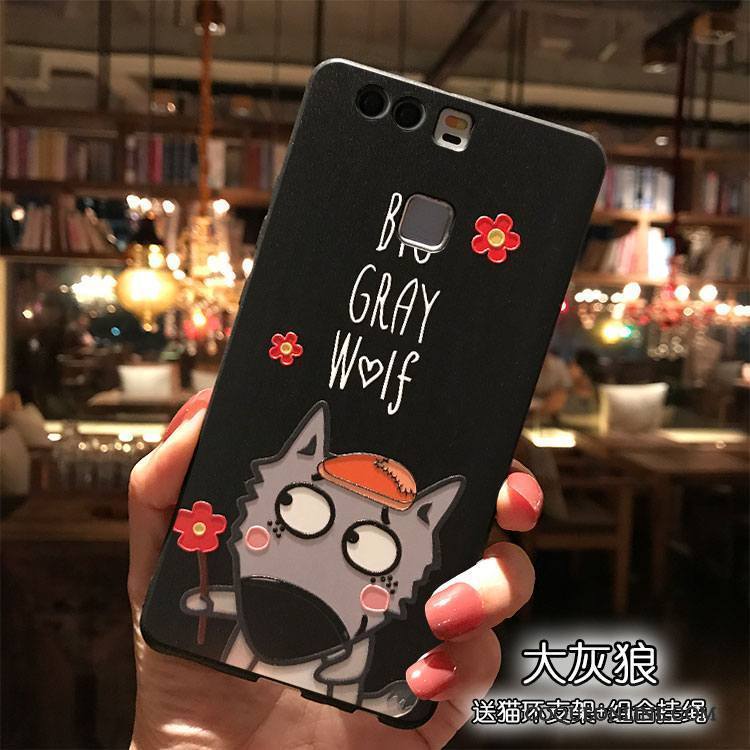 Huawei P9 Plus Dessin Animé Coque De Téléphone Ornements Suspendus Étui Rouge Tendance Silicone